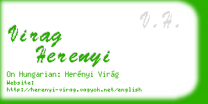 virag herenyi business card